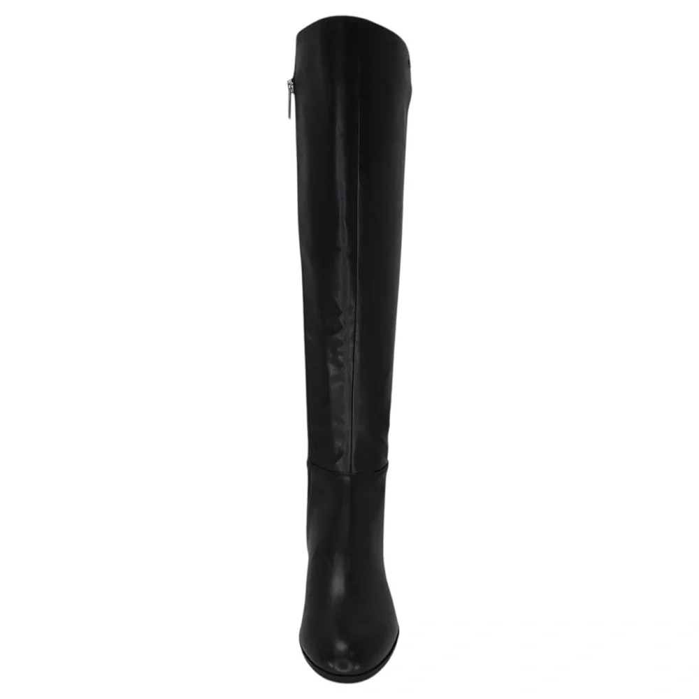 Michael Kors Bromley Black Faux Leather OTK Womens Boots Size 7M